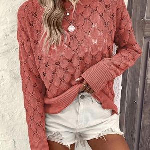 Solid knit sweater